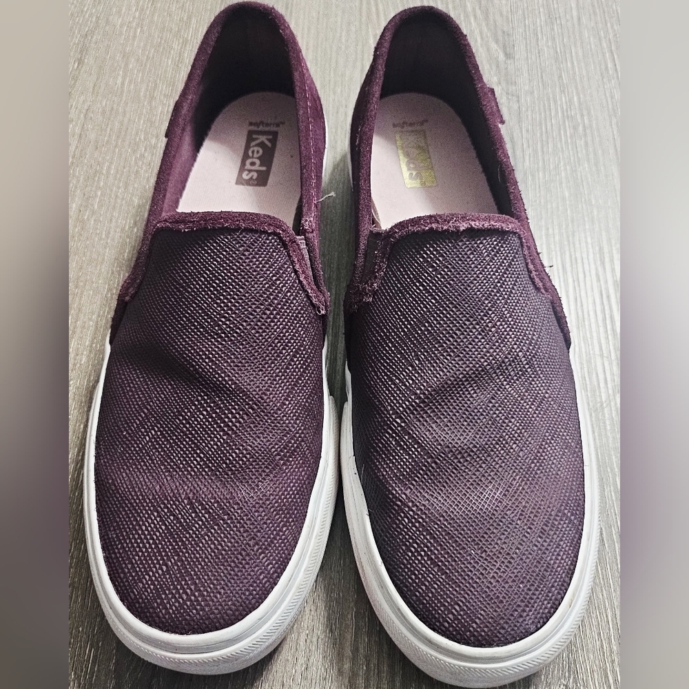 Womens Keds Double Decker Suede Burgundy size 9